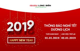 THÔNG BÁO NGHỈ TẾT DƯƠNG LỊCH 2019