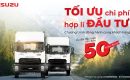 Khuyến mãi lên đến 50 Triệu khi mua xe tải isuzu 6 Tấn, 9 Tấn, 15 Tấn