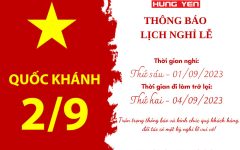 Thông báo nghỉ lễ Quốc khánh 2/9